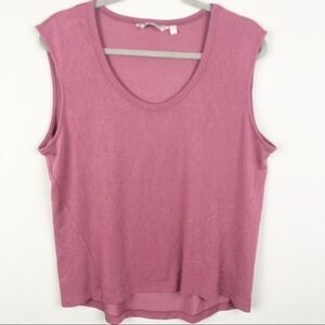 ATHLETA | Scoopneck Soft Mauve Tank Top Large